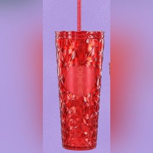 Starbucks Christmas Holidays 2023 Red Diamond Prism Crystal Venti 24oz Tumbler